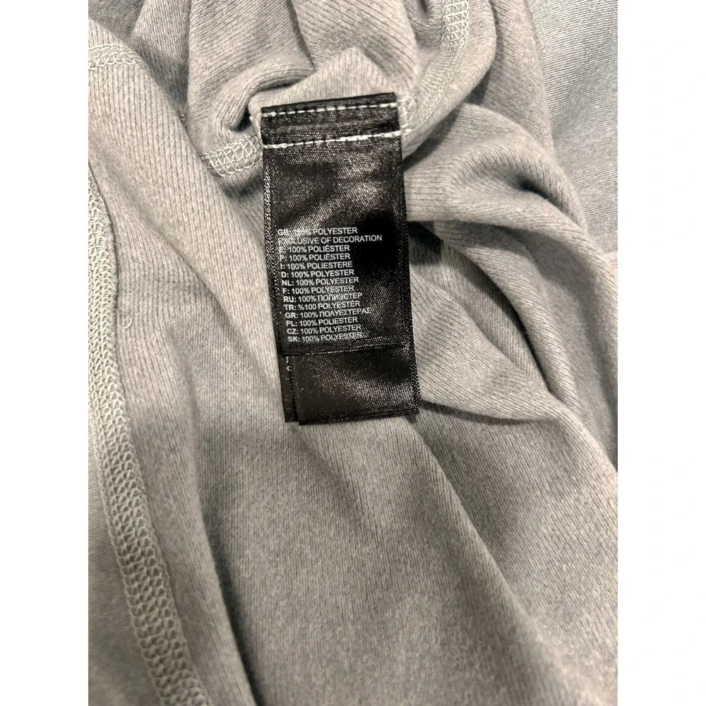 The North Face‎ Branded Quarter 1/4 Zip Pullover Gray Sz Large Mens